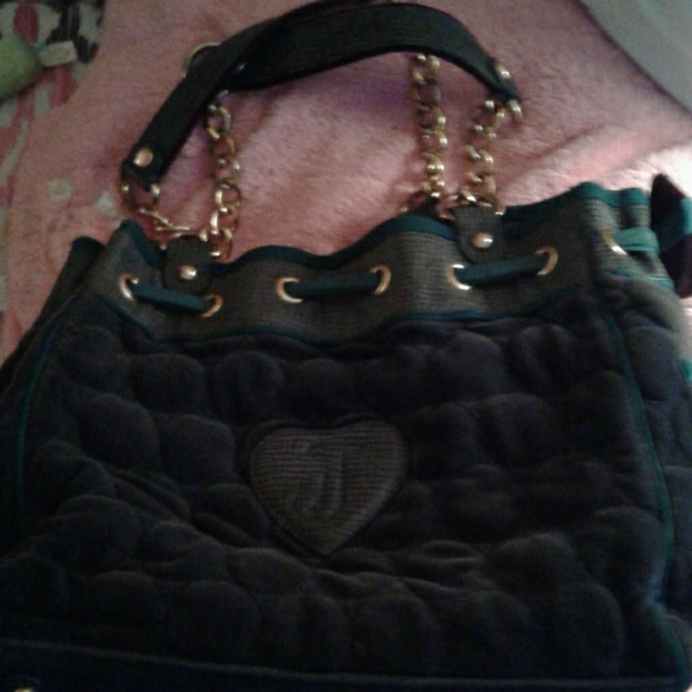 Juicy couture velour hobo purse